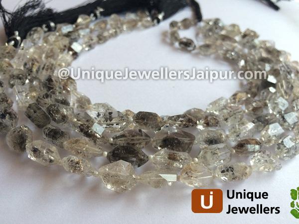 Double Terminated Quartz Far Rough Nugget Beads